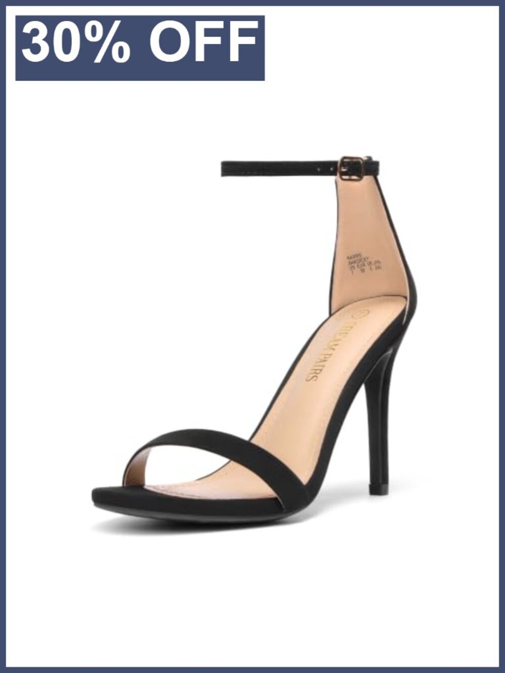 Faux Leather Stiletto Heeled Sandals Floral Ankle Strap Formal Party